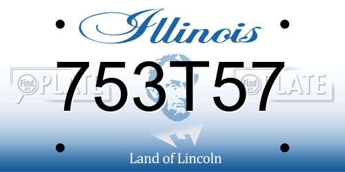 753T57 Illinois License Plate