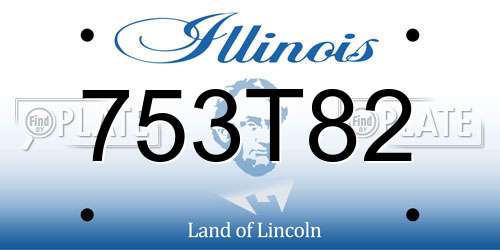 753T82 Illinois License Plate