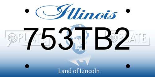 753TB2 Illinois License Plate
