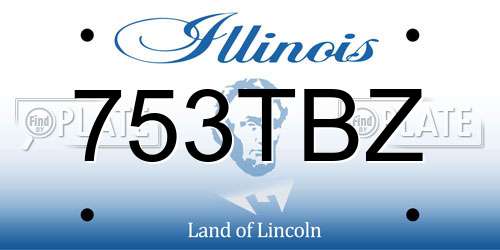 753TBZ Illinois License Plate
