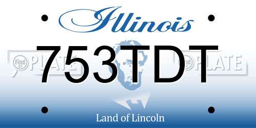 753TDT Illinois License Plate