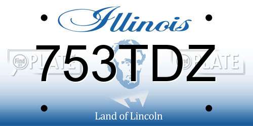 753TDZ Illinois License Plate