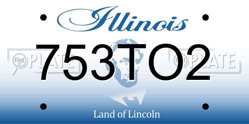 753TO2 Illinois License Plate
