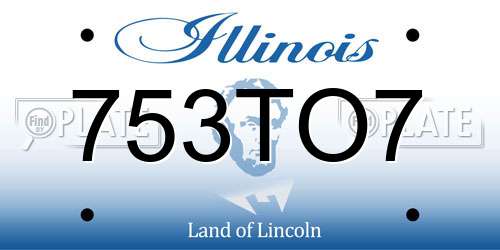 753TO7 Illinois License Plate