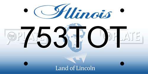 753TOT Illinois License Plate