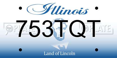 753TQT Illinois License Plate