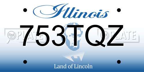 753TQZ Illinois License Plate