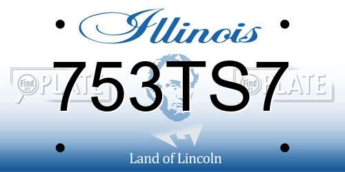 753TS7 Illinois License Plate