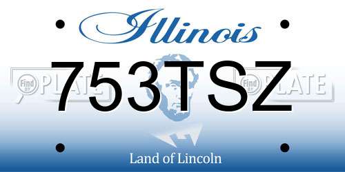 753TSZ Illinois License Plate