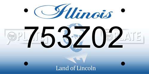 753Z02 Illinois License Plate