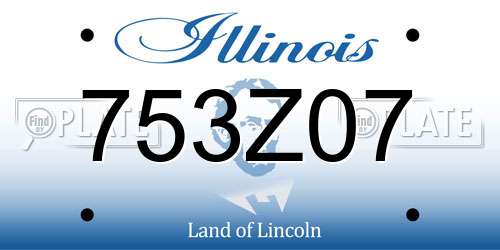 753Z07 Illinois License Plate