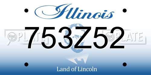 753Z52 Illinois License Plate