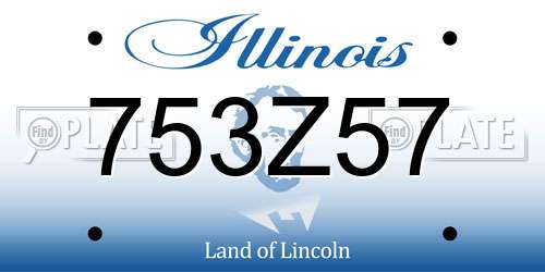 753Z57 Illinois License Plate
