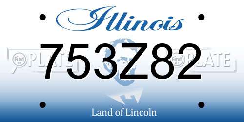 753Z82 Illinois License Plate
