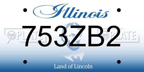 753ZB2 Illinois License Plate