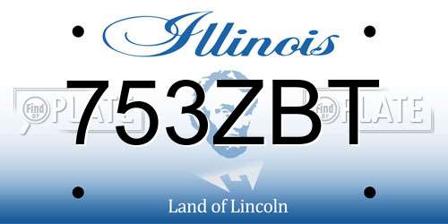 753ZBT Illinois License Plate