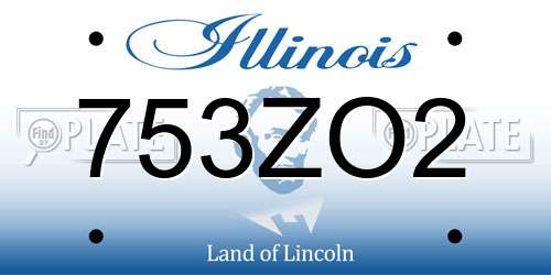 753ZO2 Illinois License Plate