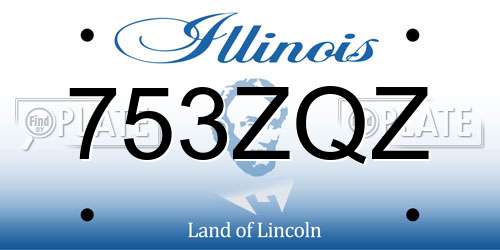 753ZQZ Illinois License Plate