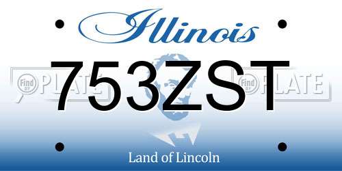 753ZST Illinois License Plate