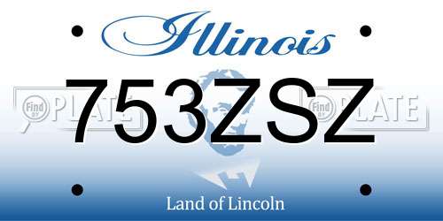 753ZSZ Illinois License Plate