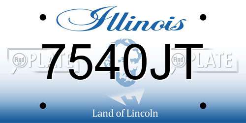 7540JT Illinois License Plate