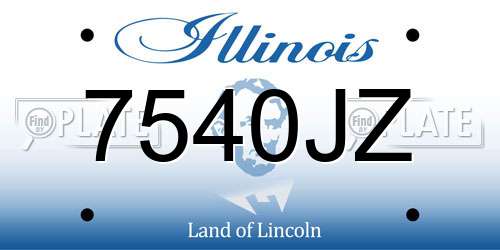 7540JZ Illinois License Plate