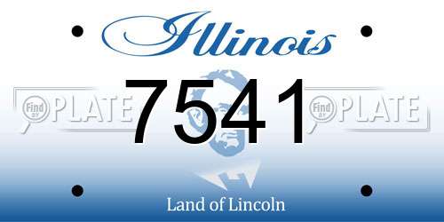 7541 Illinois License Plate