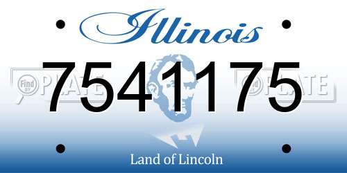 7541175 Illinois License Plate