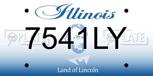 7541LY Illinois License Plate