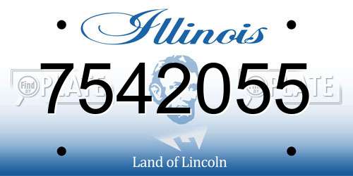 7542055 Illinois License Plate