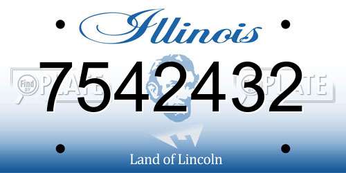 7542432 Illinois License Plate