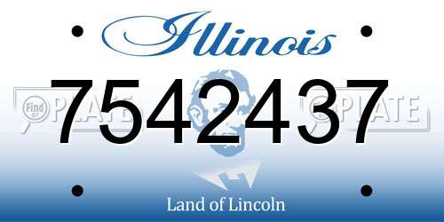 7542437 Illinois License Plate