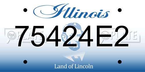 75424E2 Illinois License Plate