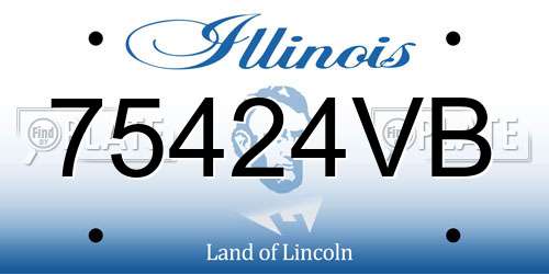 75424VB Illinois License Plate