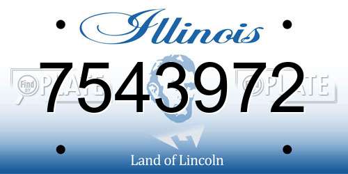 7543972 Illinois License Plate