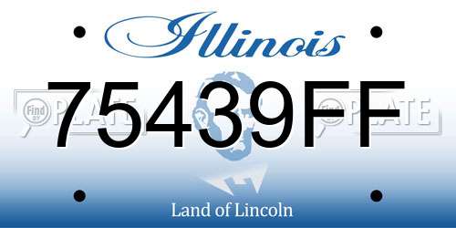75439FF Illinois License Plate
