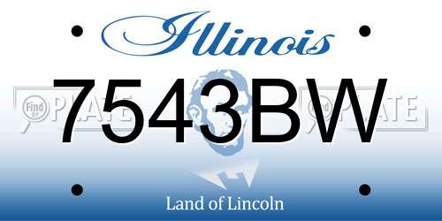 7543BW Illinois License Plate