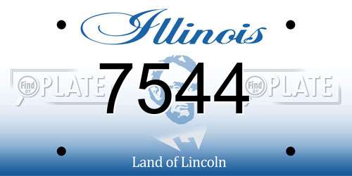 7544 Illinois License Plate