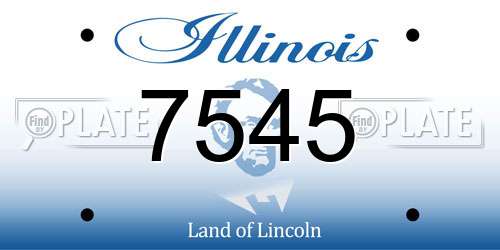 7545 Illinois License Plate
