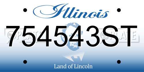 754543ST Illinois License Plate