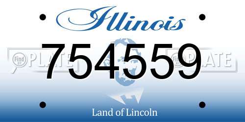 754559 Illinois License Plate