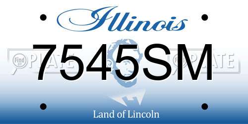 7545SM Illinois License Plate