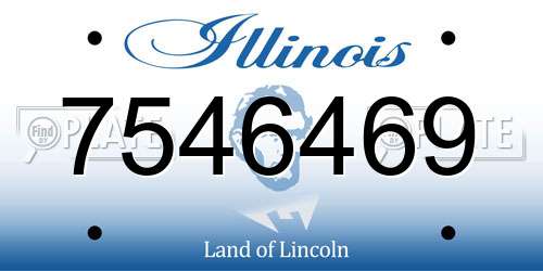 7546469 Illinois License Plate
