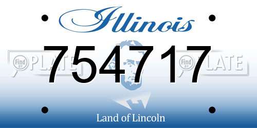 754717 Illinois License Plate