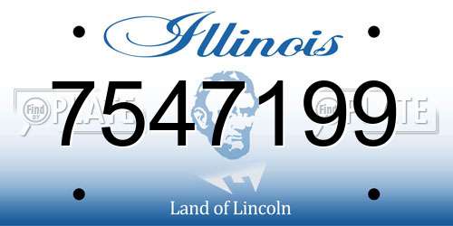 7547199 Illinois License Plate