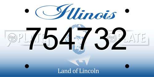 754732 Illinois License Plate
