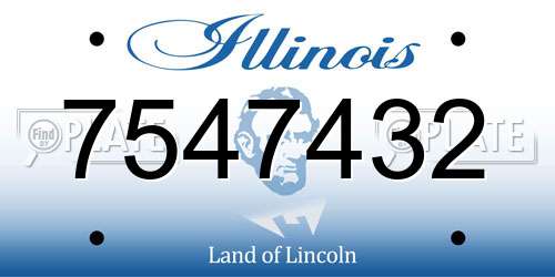 7547432 Illinois License Plate