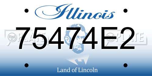 75474E2 Illinois License Plate