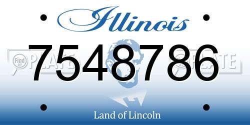 7548786 Illinois License Plate