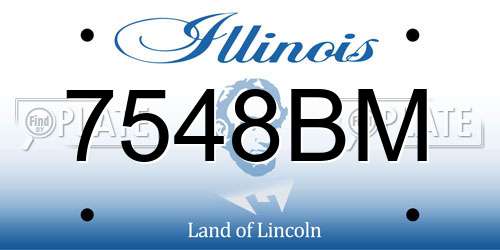 7548BM Illinois License Plate